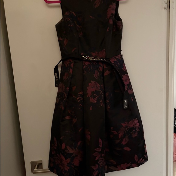 Eliza J Black Dress with Bejewelled Belt - Picture 4 of 5